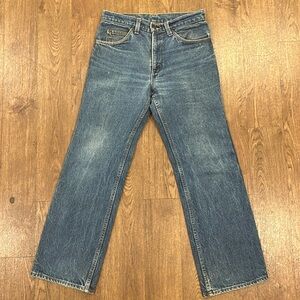 Vintage 520 Levi's For Men Leather Patch/ Tab Medium Wash Denim